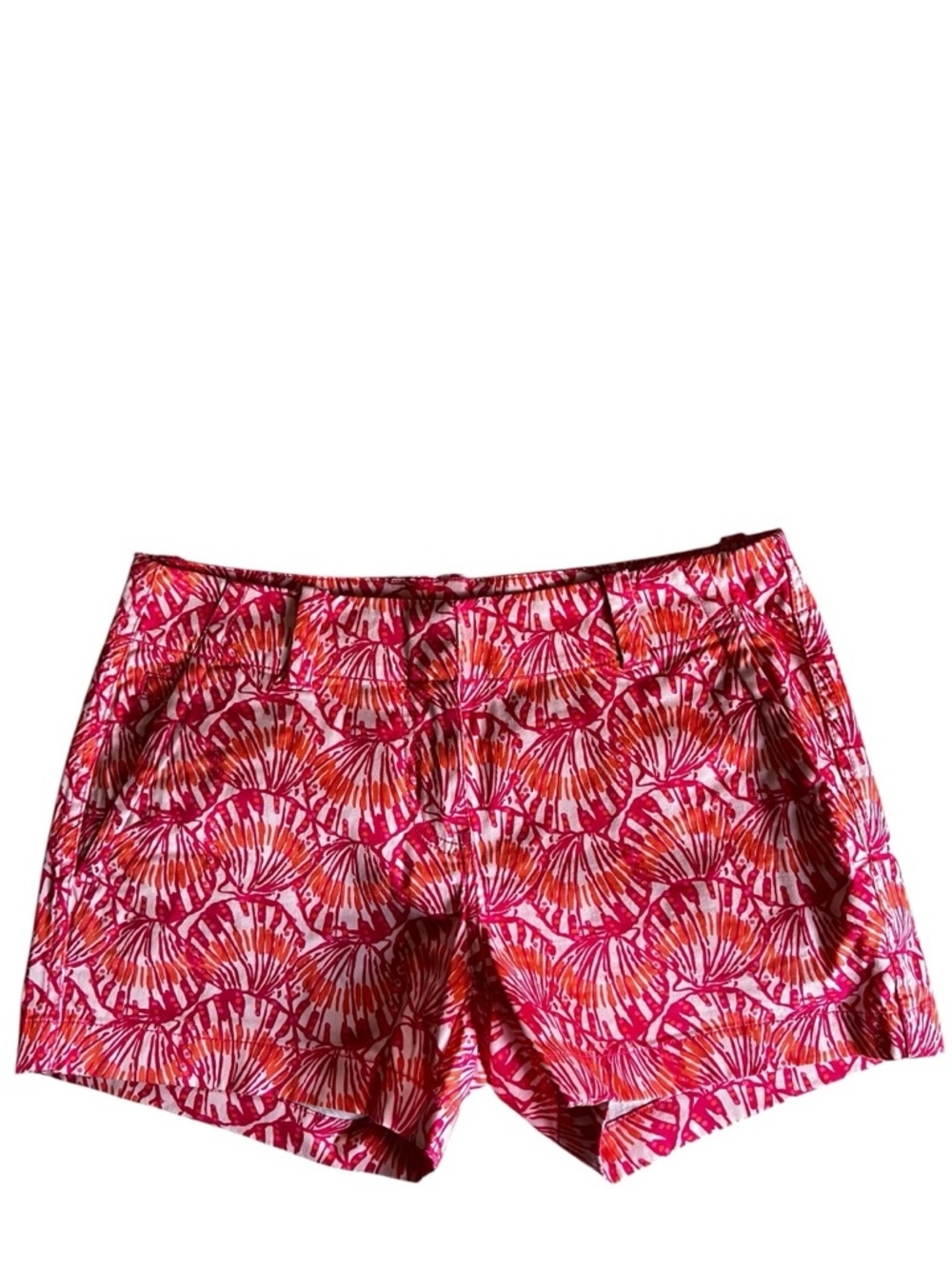 Vineyard Vines Pink & Orange Tropical Shell Print Bermuda Shorts
